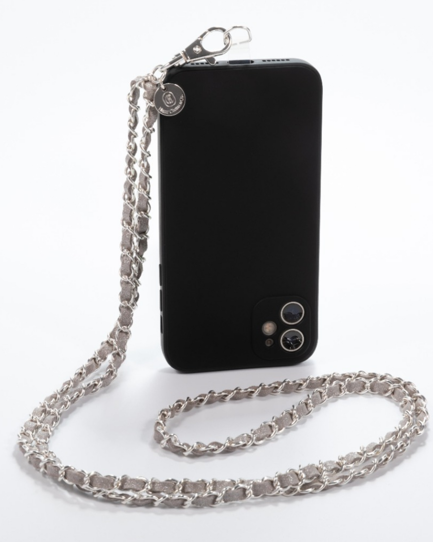 Silver on Silver Crossbody Phone Chain