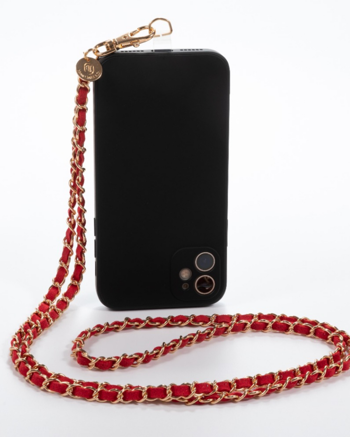 Dark Cherry Red Crossbody Phone Chain