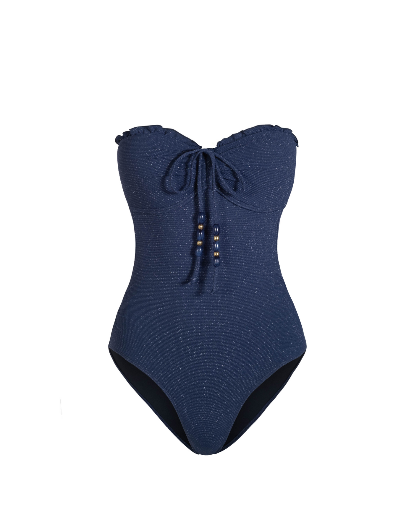 Talia One Piece In Marine Blue Metallic