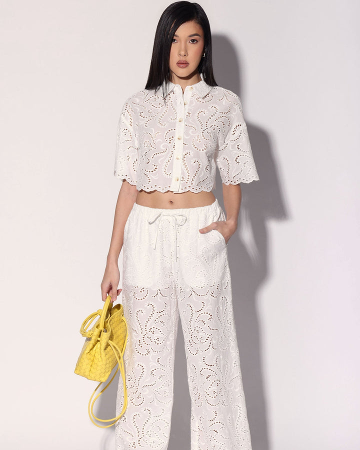 Lysander Pant, White Eyelet