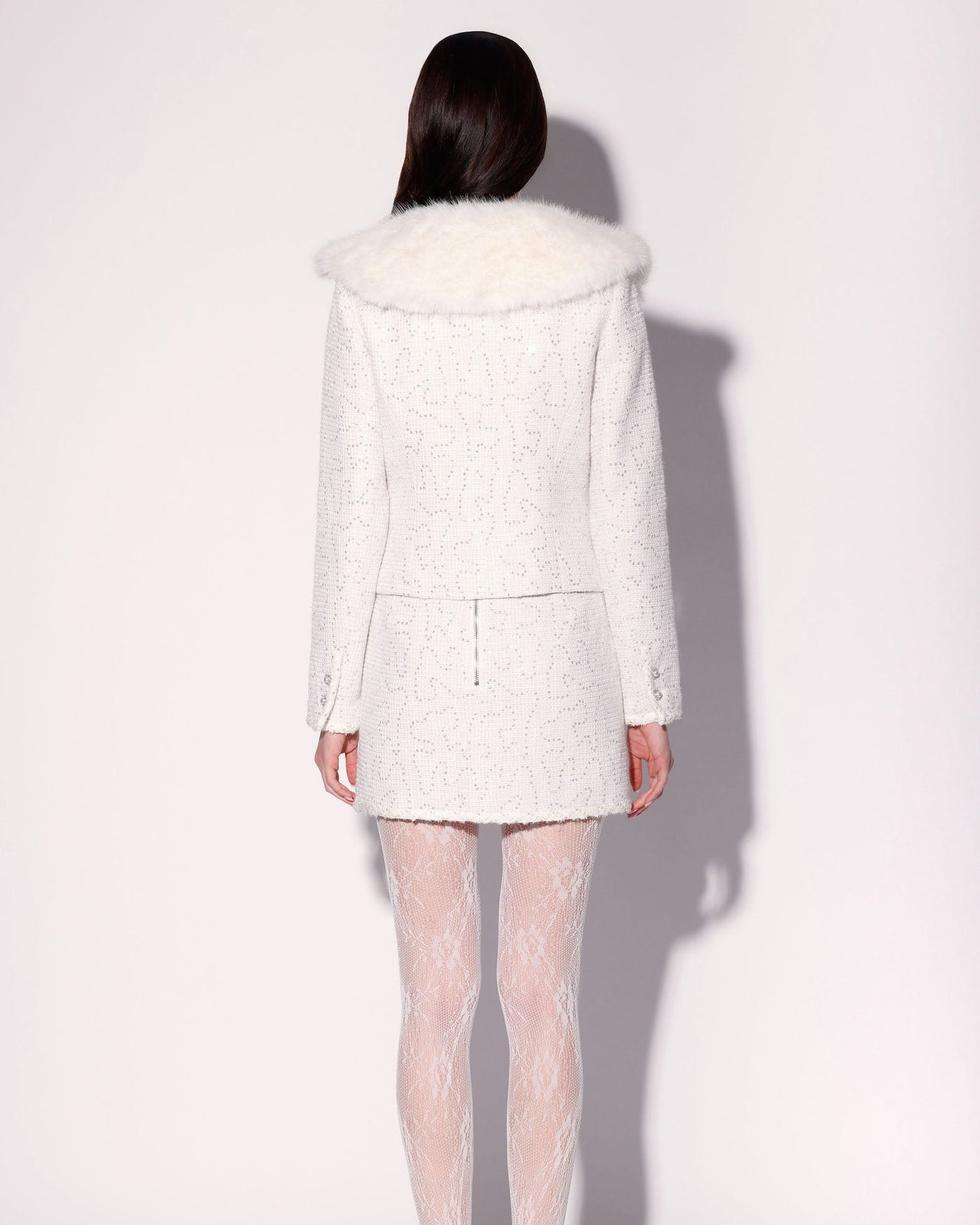Hellen Jacket, White Sparkle Tweed