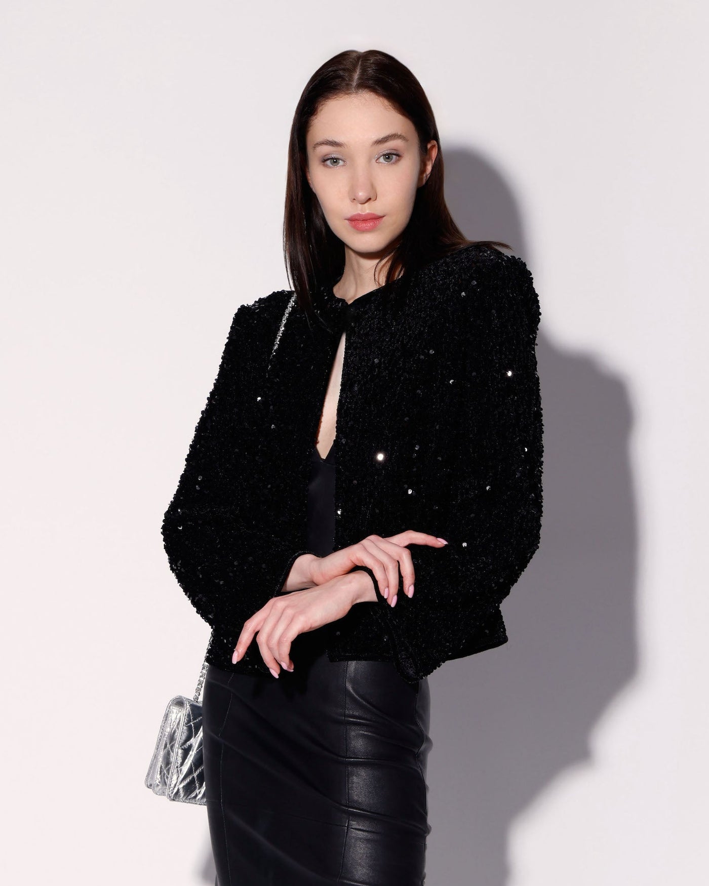 Janelle Jacket, Black Sequin