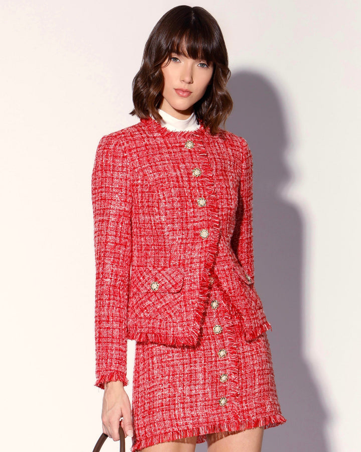 Roxy Jacket, Cherry Tweed
