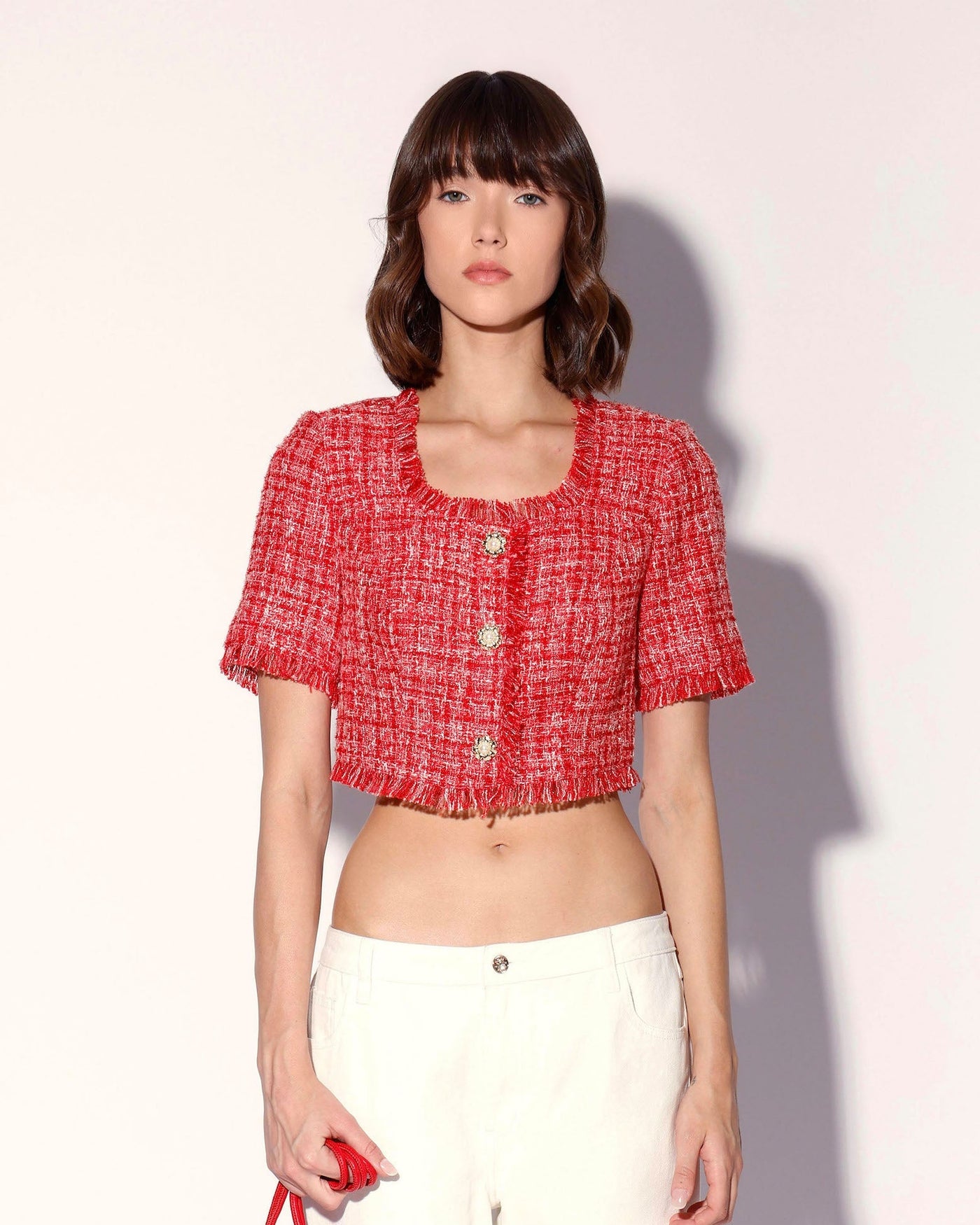 Rita Top, Cherry Tweed