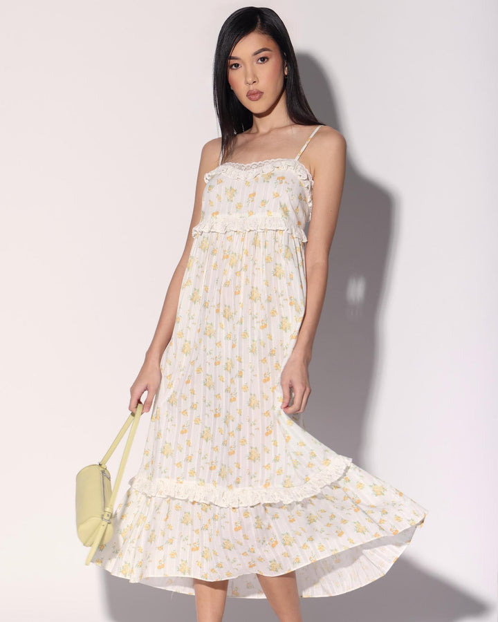 Carla Dress, Yellow Bouquet