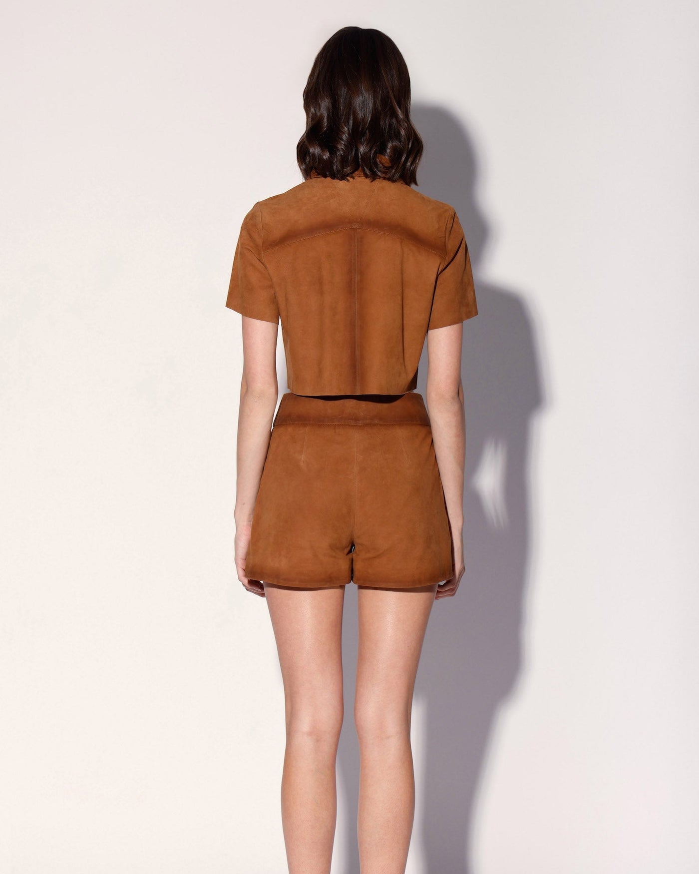 Kendra Short, Oak Suede - Leather
