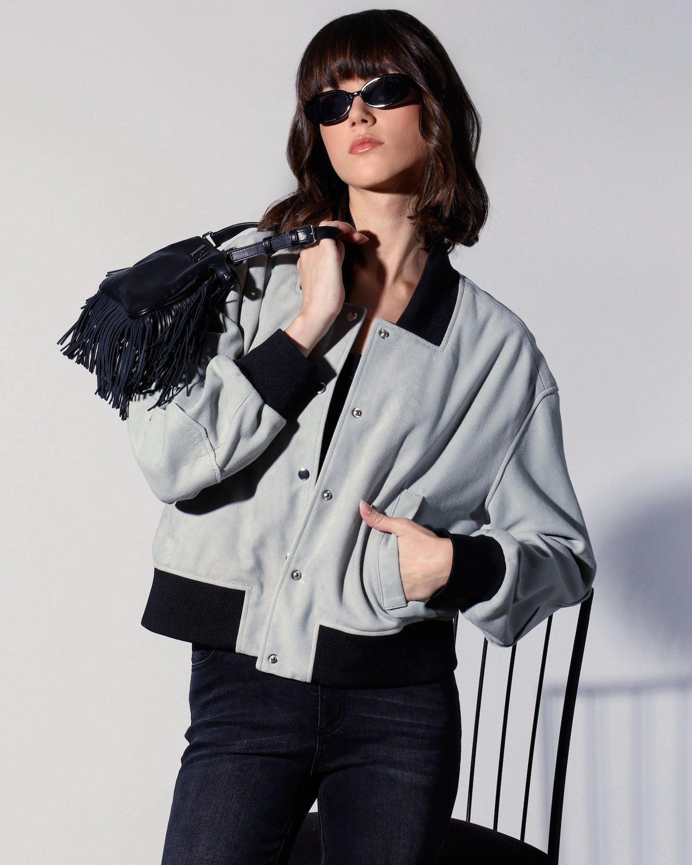 Emilio Jacket, Mist Suede - Leather