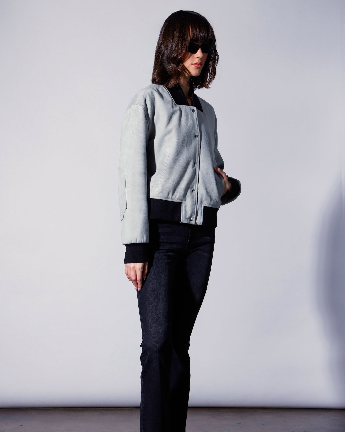 Emilio Jacket, Mist Suede - Leather