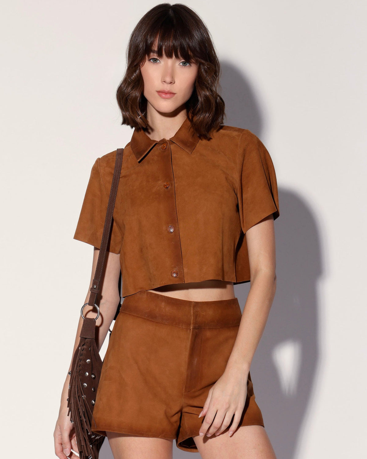 Karla Top, Oak Suede - Leather
