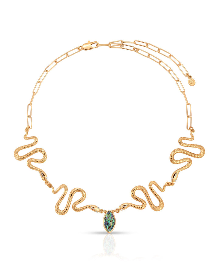 Abalone Serpentina Snake Choker