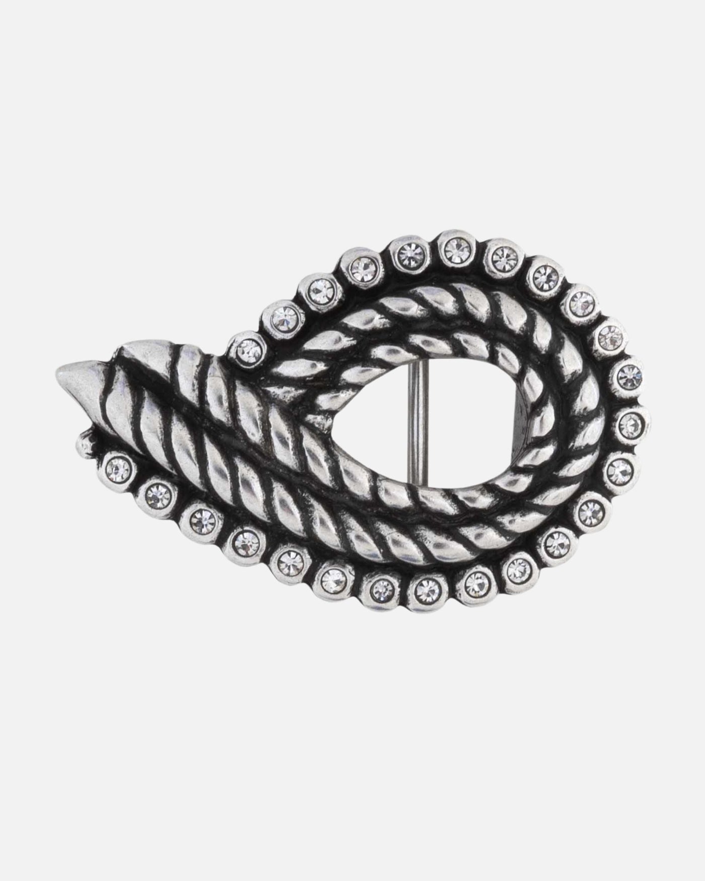 Genoa | Silver Belt Buckle Antique Silver