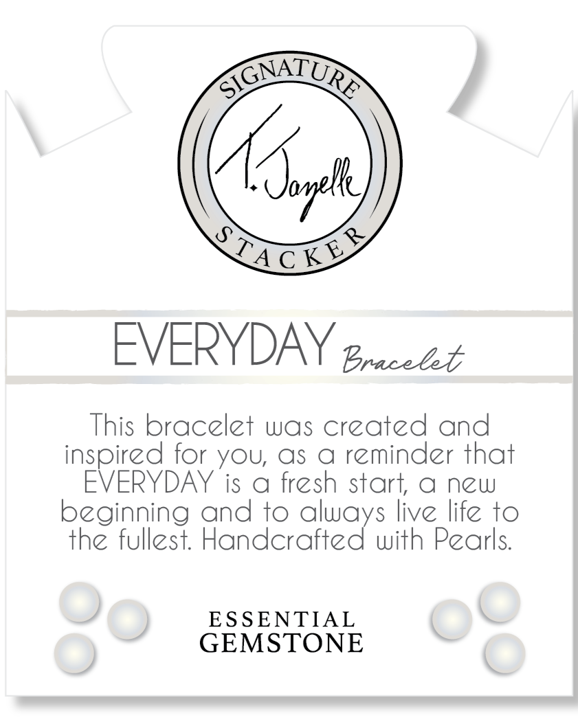 Defining Bracelet- Everyday Bracelet with Pearl Gemstone