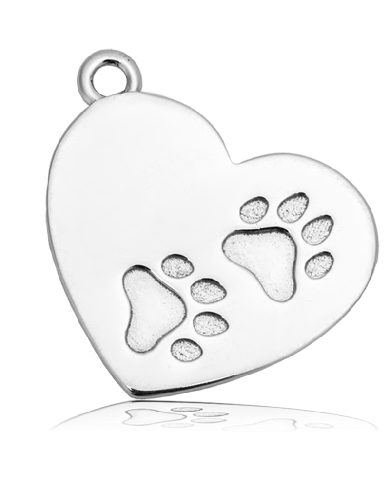Australian Agate Gemstone Bracelet with Paws of Love Sterling Silver Charm