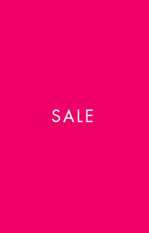 Hot pink background with white sale writing.
