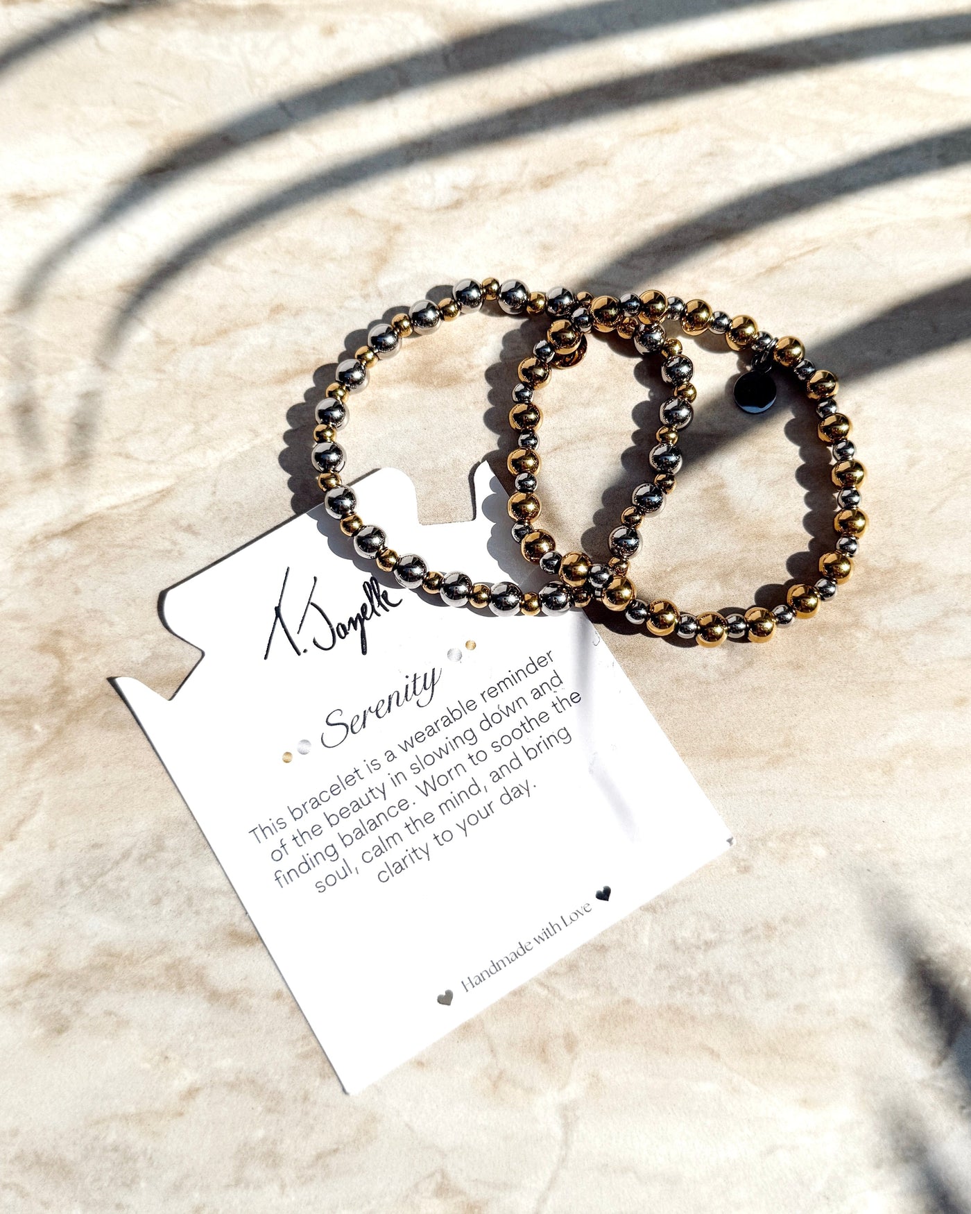 Serenity Collection- Stainless Steel Gemstone Bracelet
