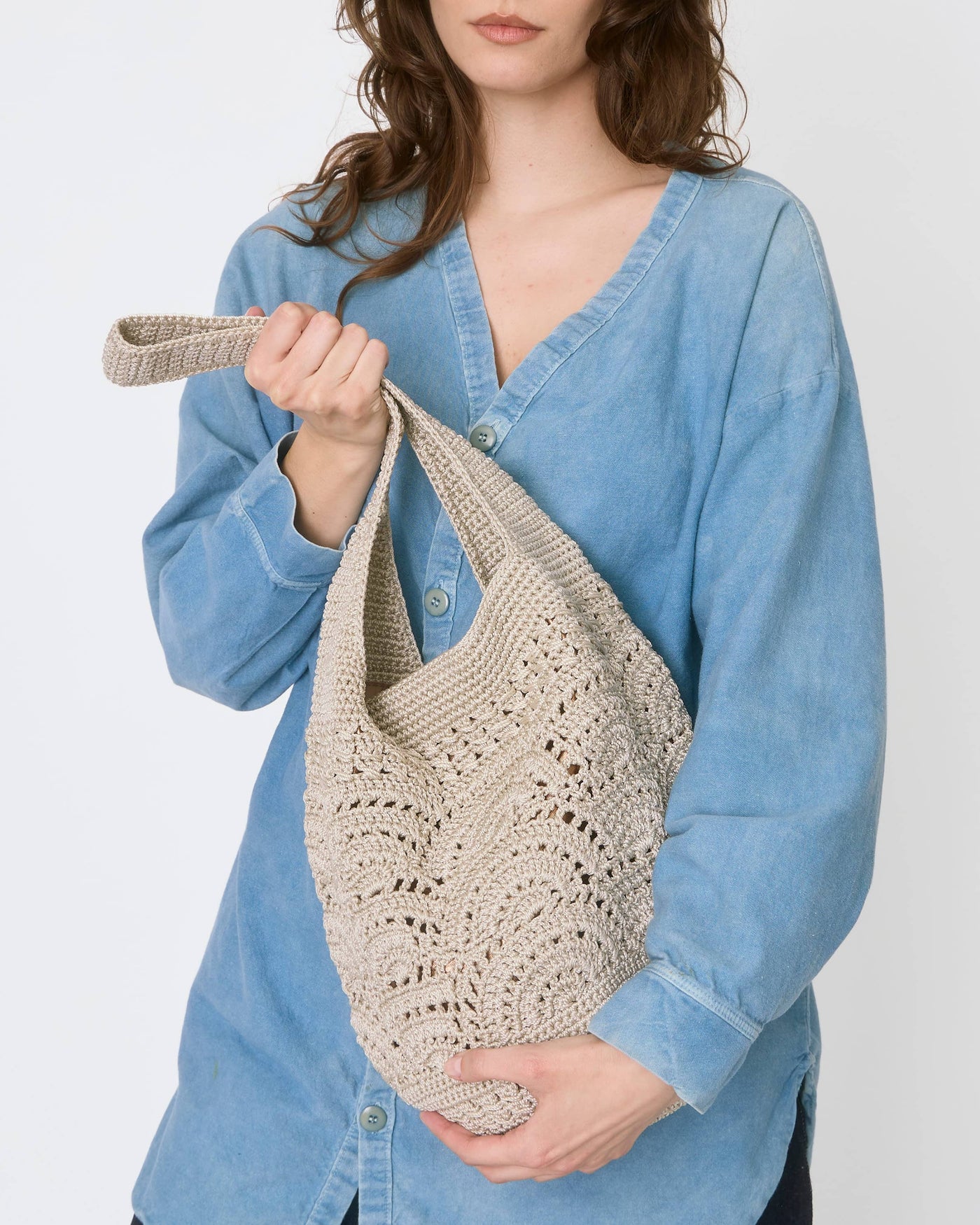 120 Hobo - Hand Crochet - Natural Fan