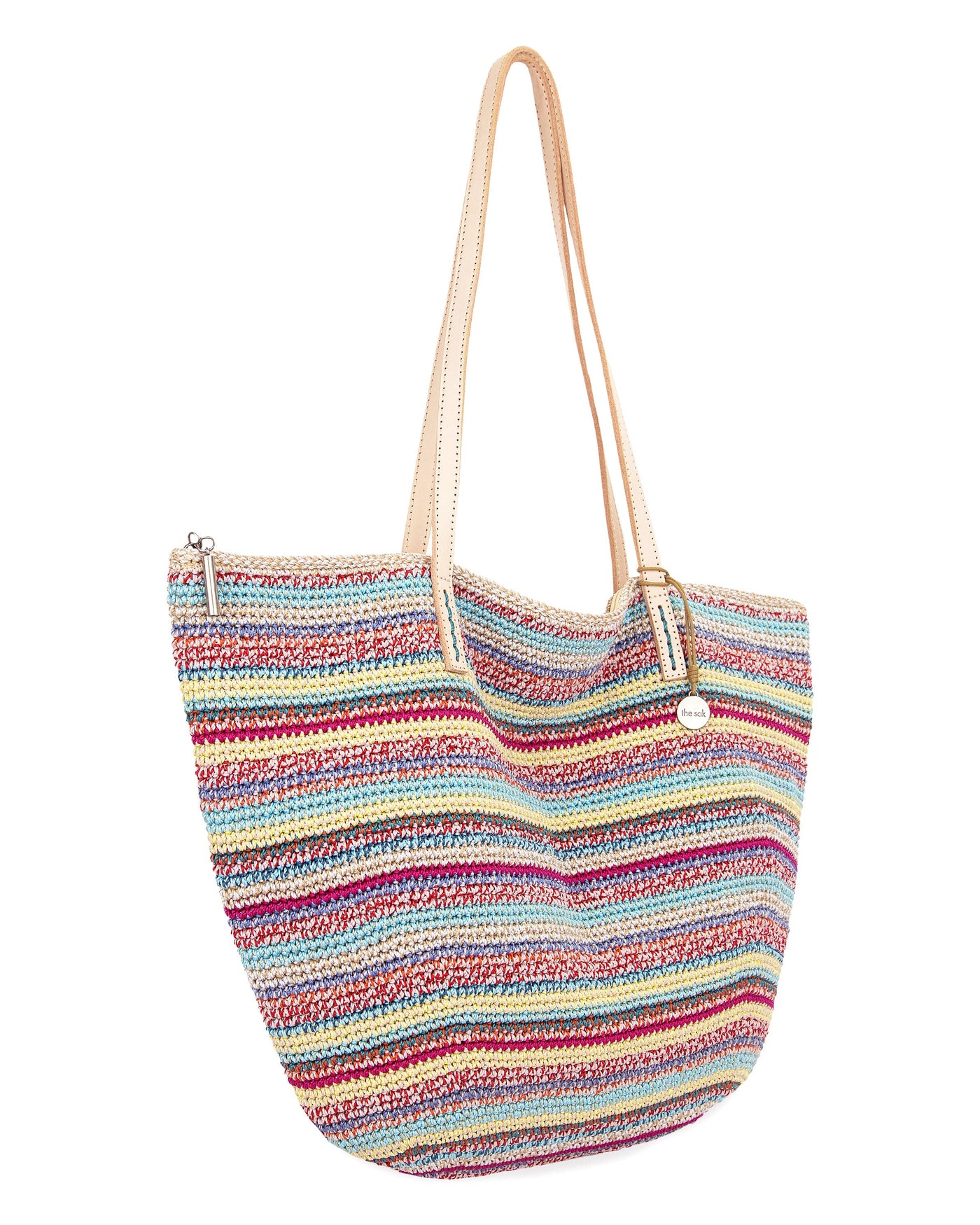 Faye Large Tote - Hand Crochet - Eden Stripe