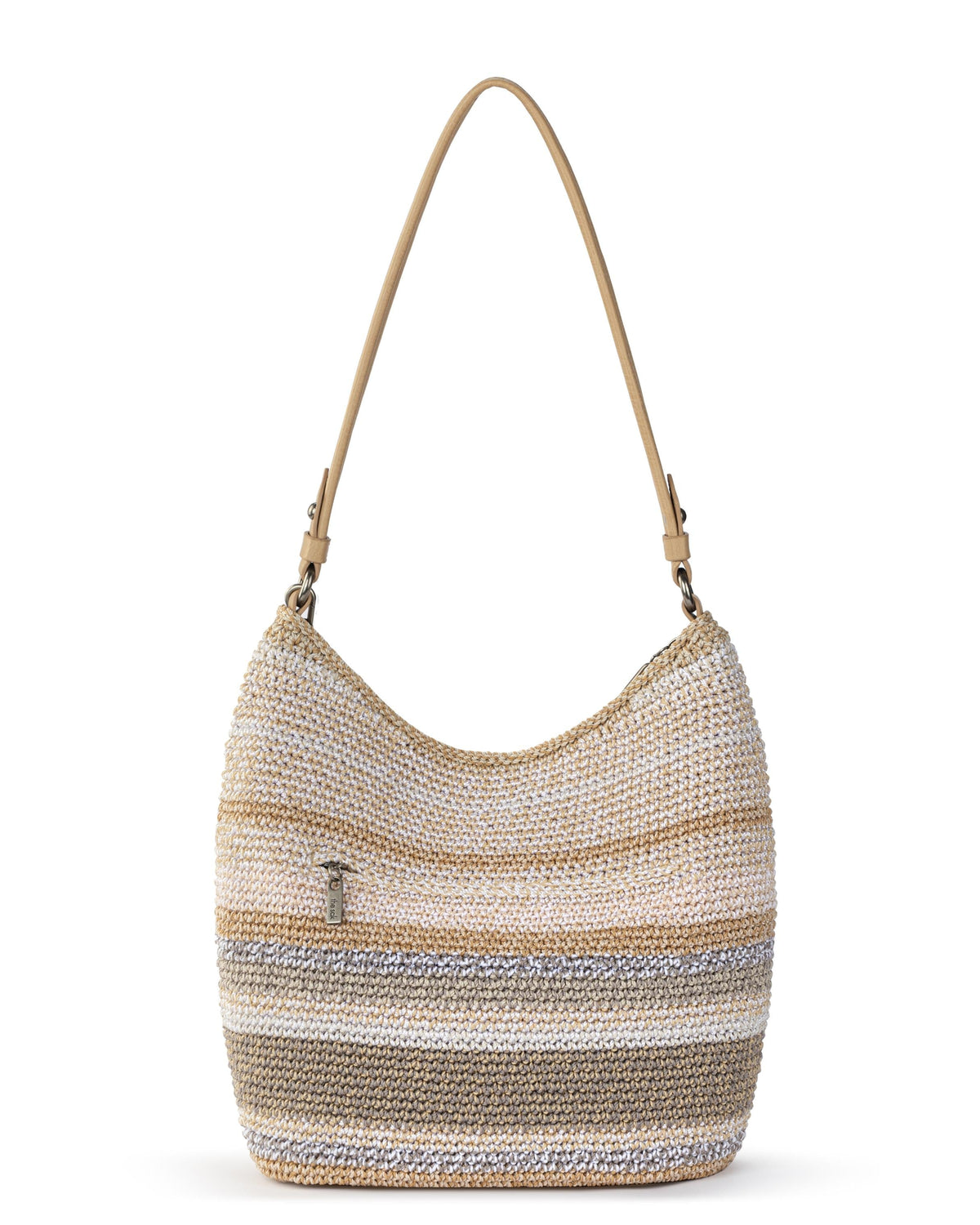 Sequoia Hobo - Hand Crochet - Sand Stripe
