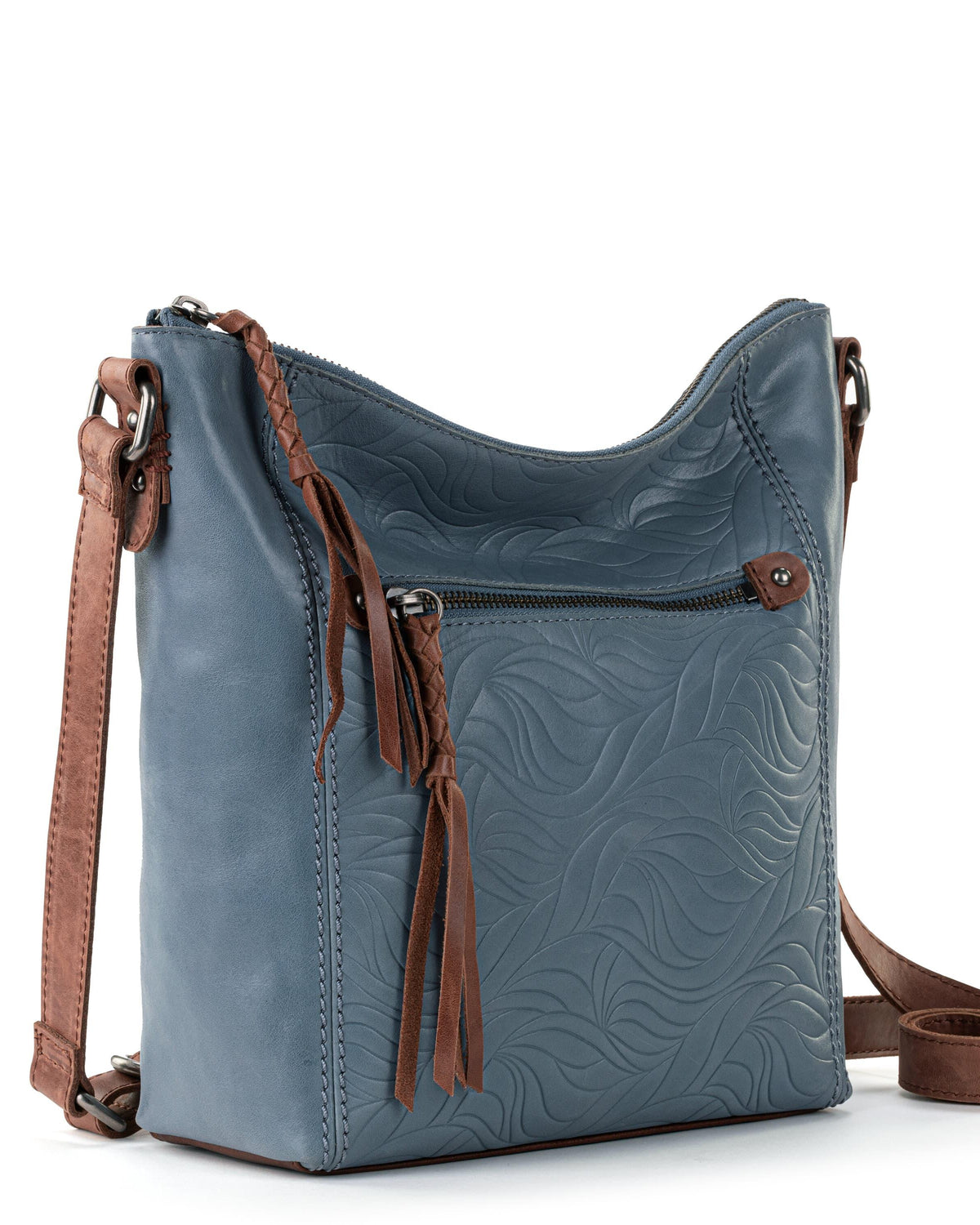 Ashland Crossbody - Leather - Maritime Wave Embossed