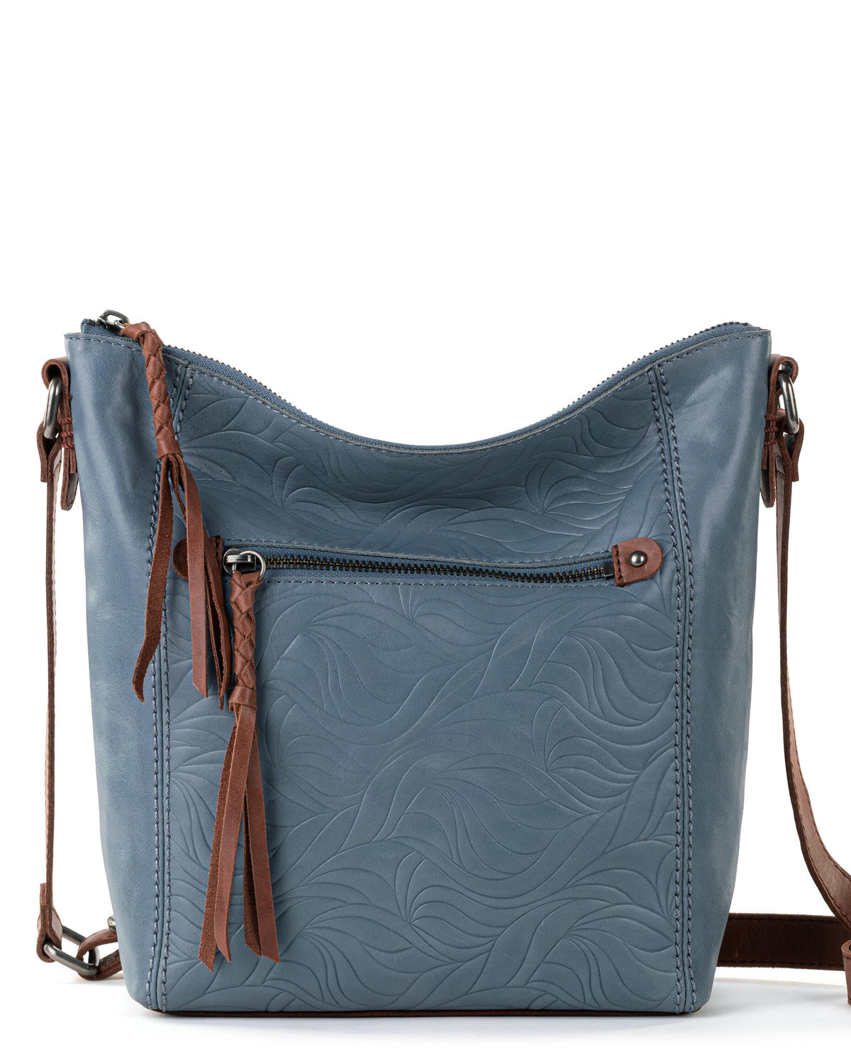 Ashland Crossbody - Leather - Maritime Wave Embossed