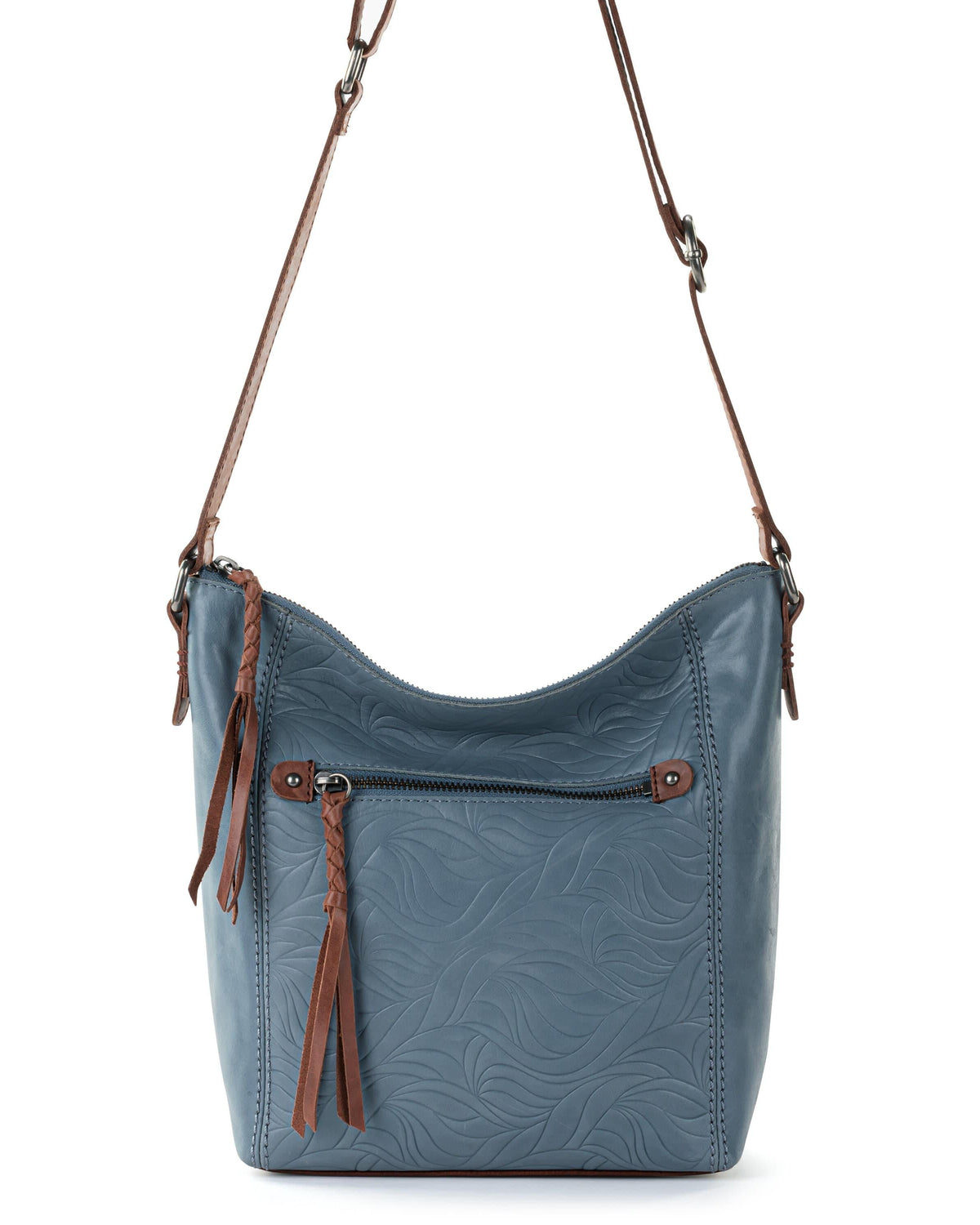Ashland Crossbody - Leather - Maritime Wave Embossed