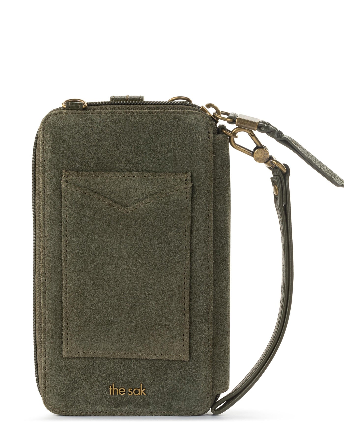 Silverlake Smartphone Wallet - Leather - Moss Suede