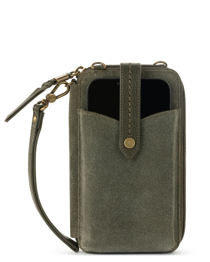 Silverlake Smartphone Wallet - Leather - Moss Suede