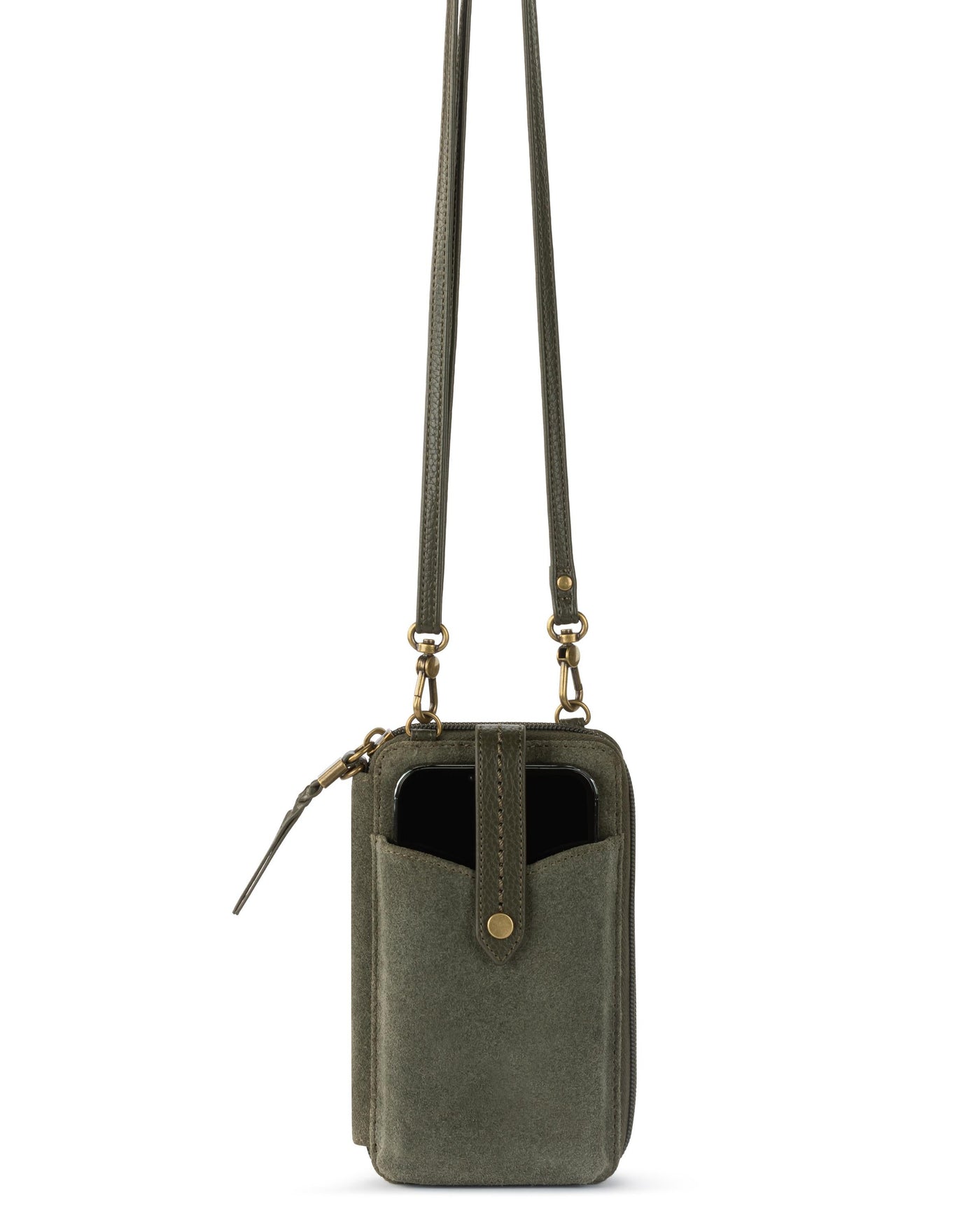 Silverlake Smartphone Wallet - Leather - Moss Suede