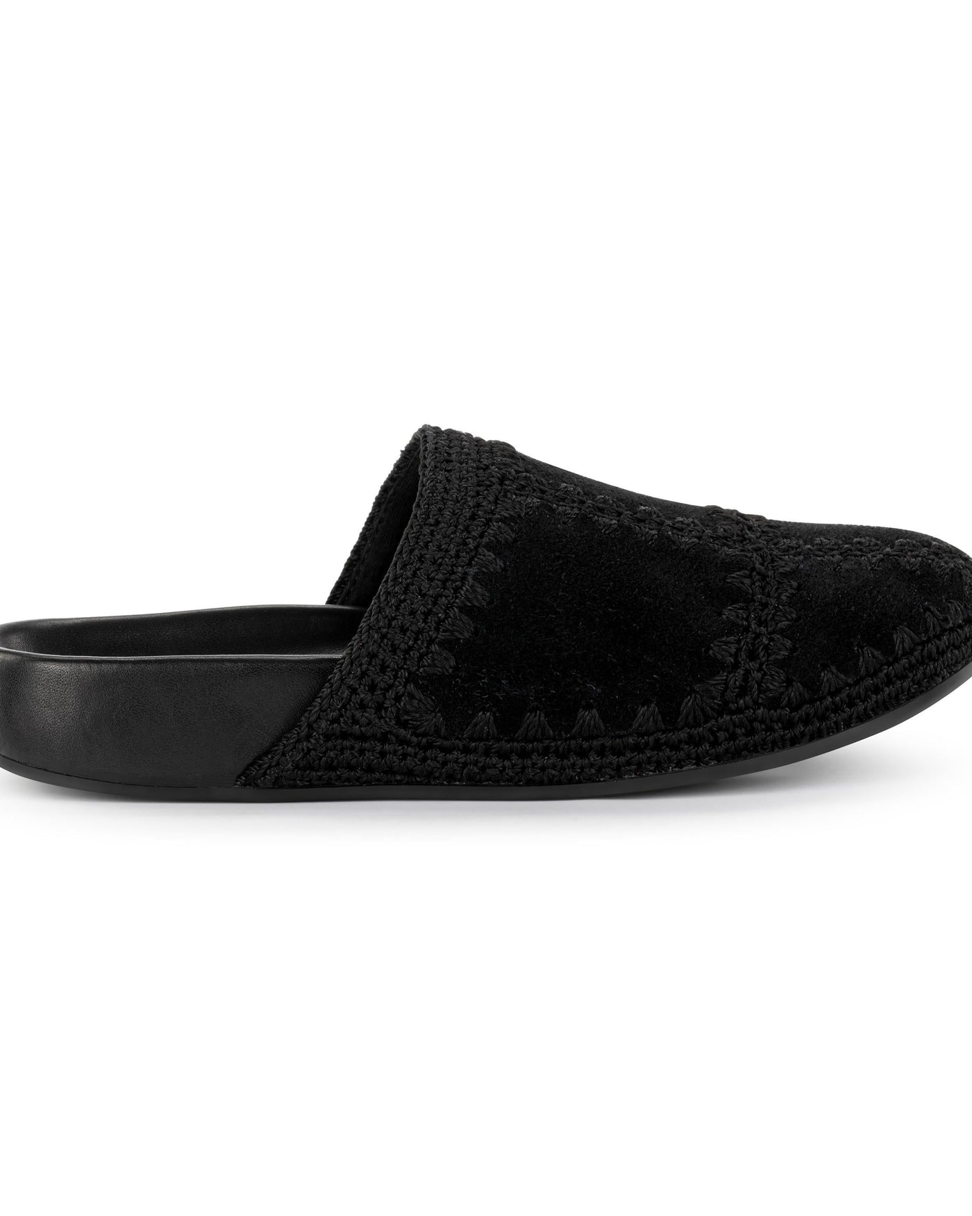 Bolinas Clog - Leather - Black Suede Patch