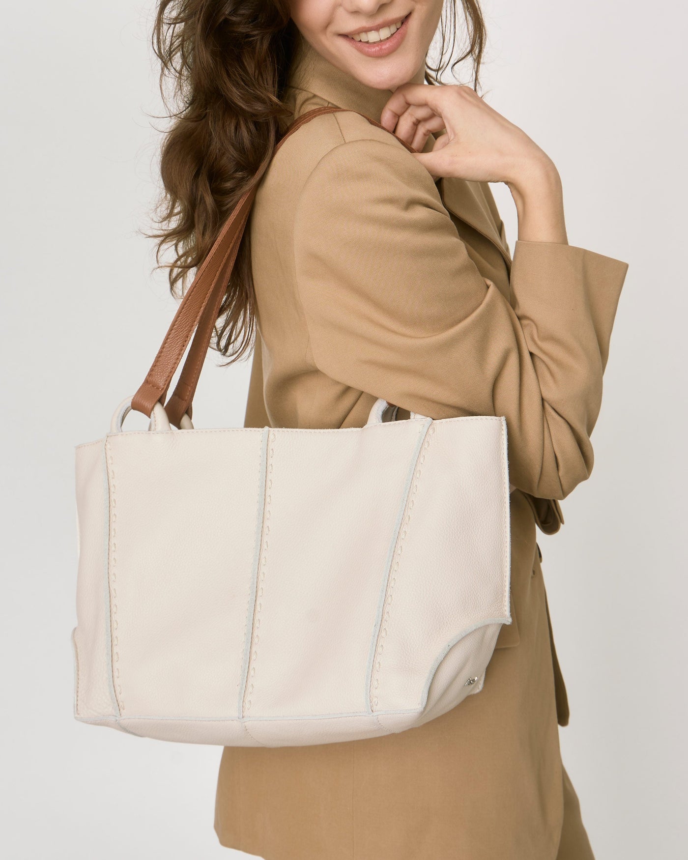 Los Feliz Satchel - Leather - Stone