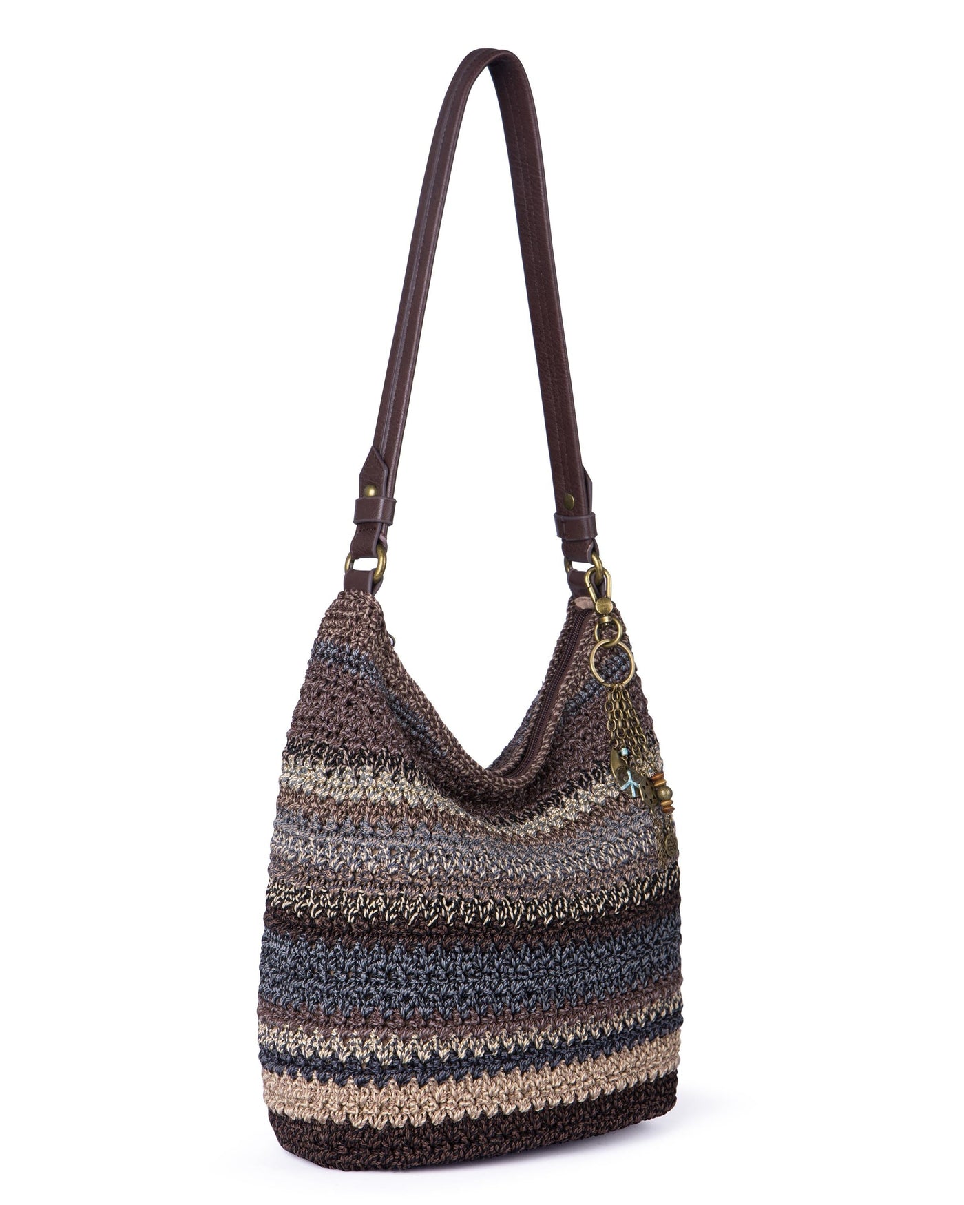 Sequoia Hobo - Hand Crochet - Aspen Stripe