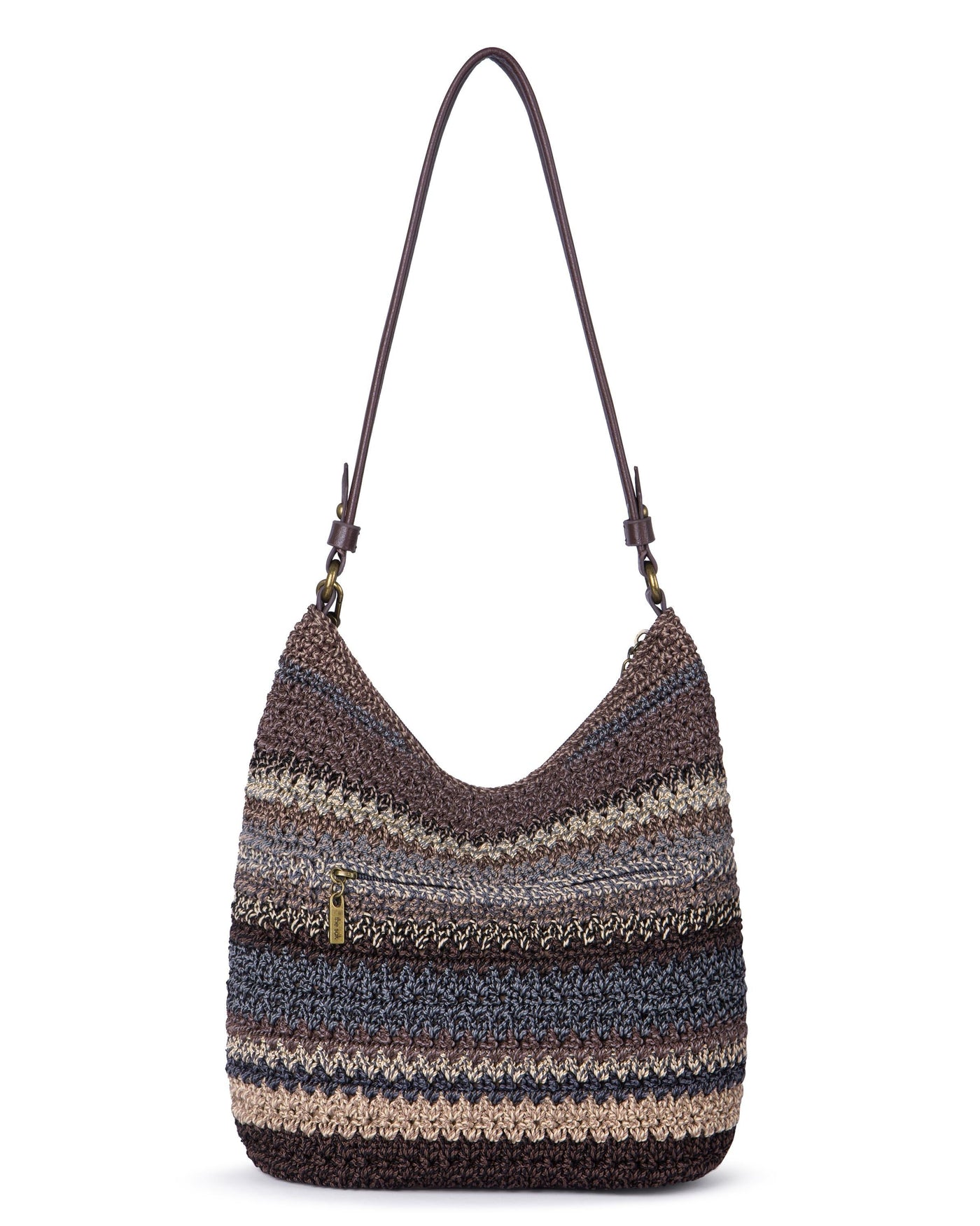 Sequoia Hobo - Hand Crochet - Aspen Stripe