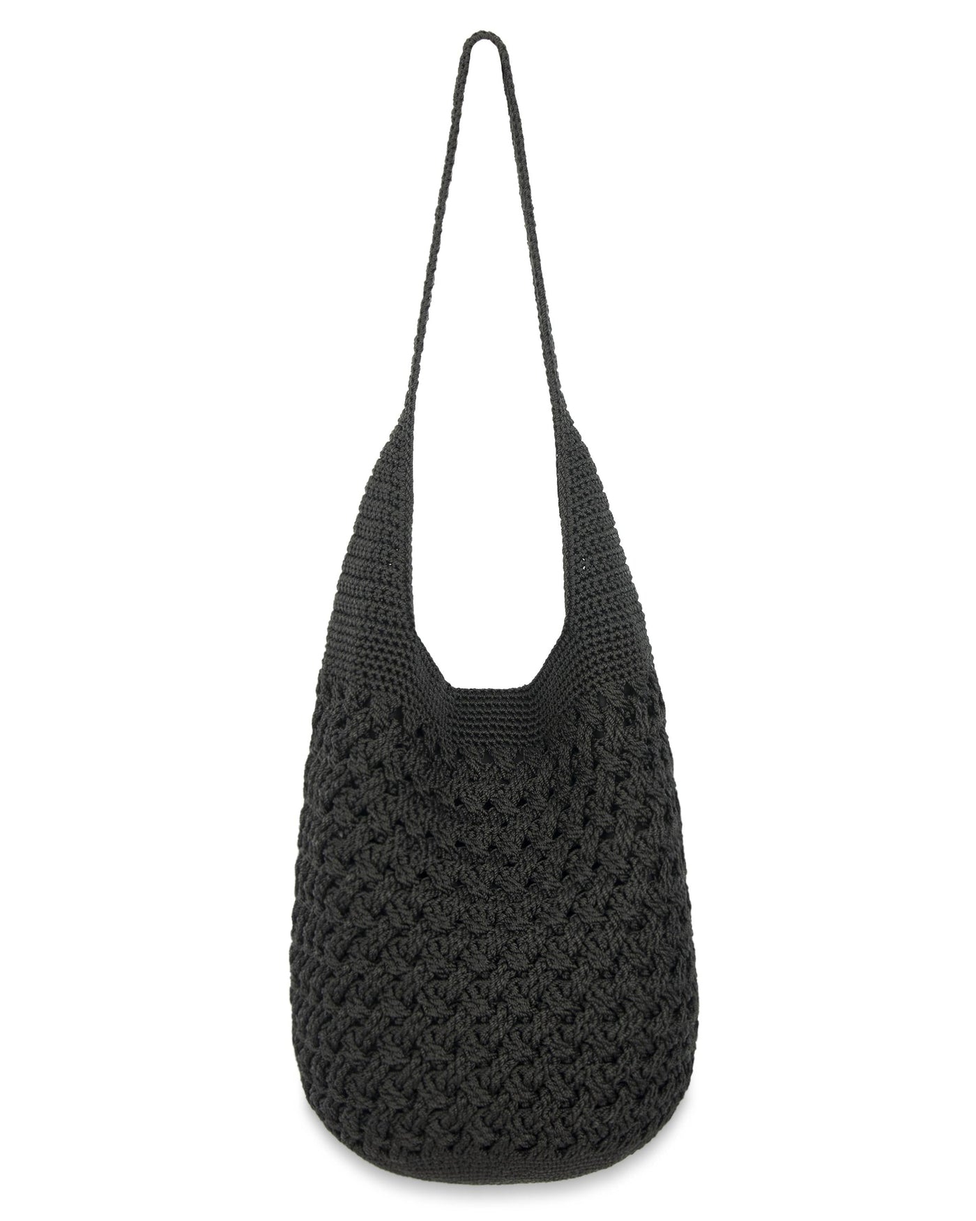 120 Hobo - Hand Crochet - Black Cozy Weave