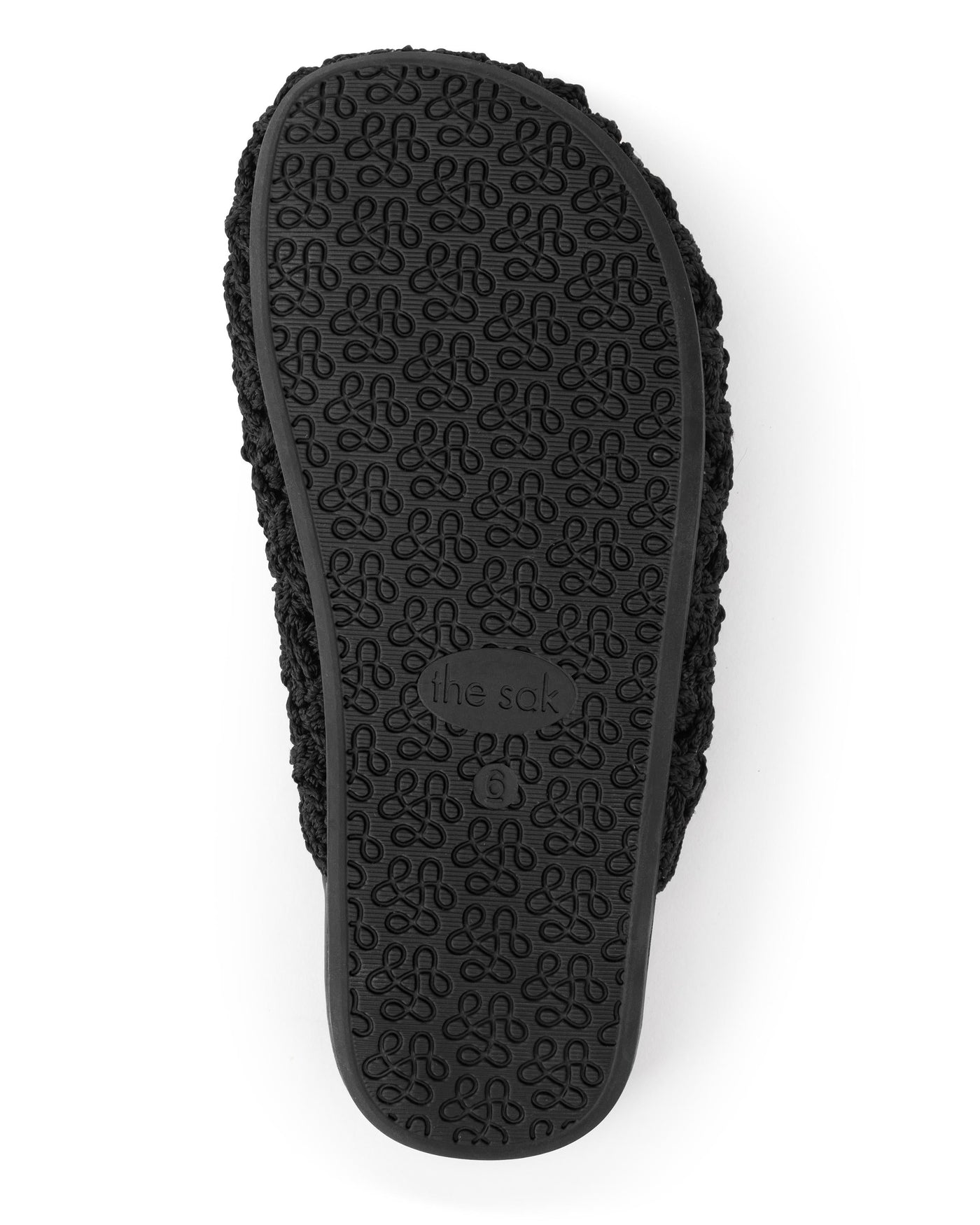 Bolinas Clog - Hand Crochet - Black Cozy Weave