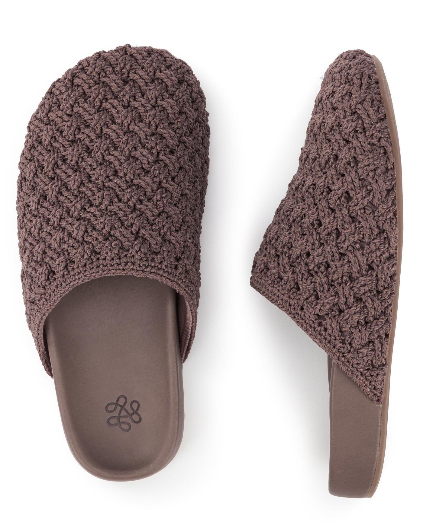 Bolinas Clog - Hand Crochet - Mushroom Cozy Weave