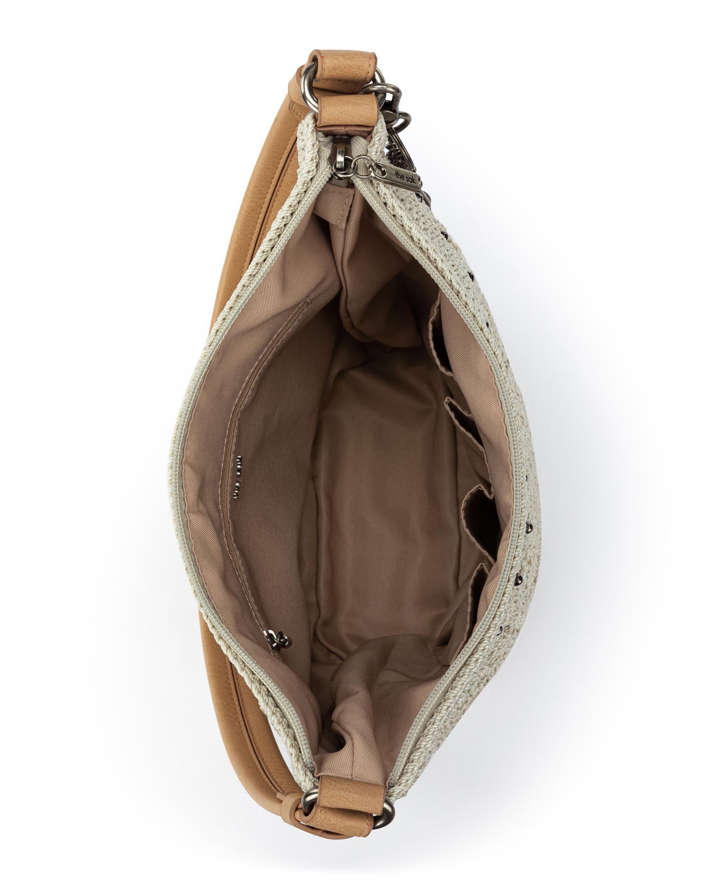 Sequoia Hobo - Hand Crochet - Natural Grey Medallion