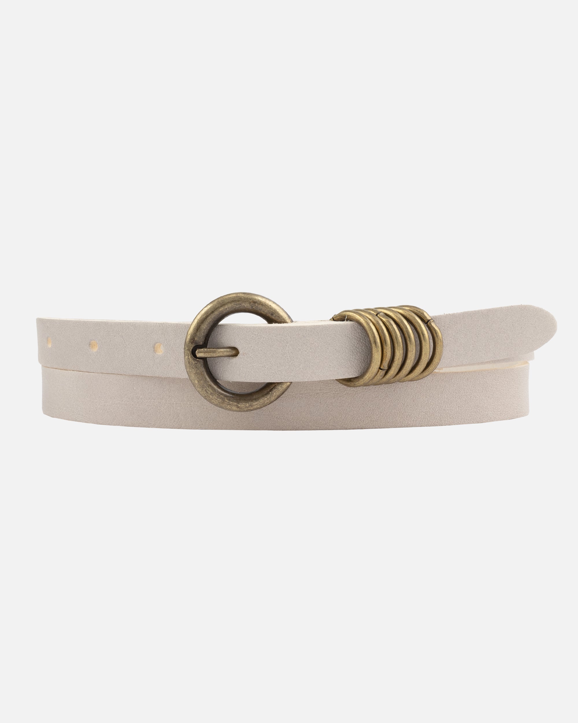 PORTS 1961 Leather belt size 12 shimmer cream/natural color Carter main image 3