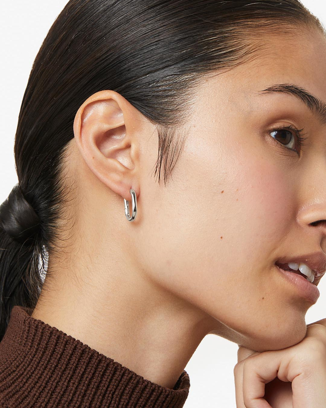 Silver Hoop Earrings - Rox Small Silver | Boston Proper