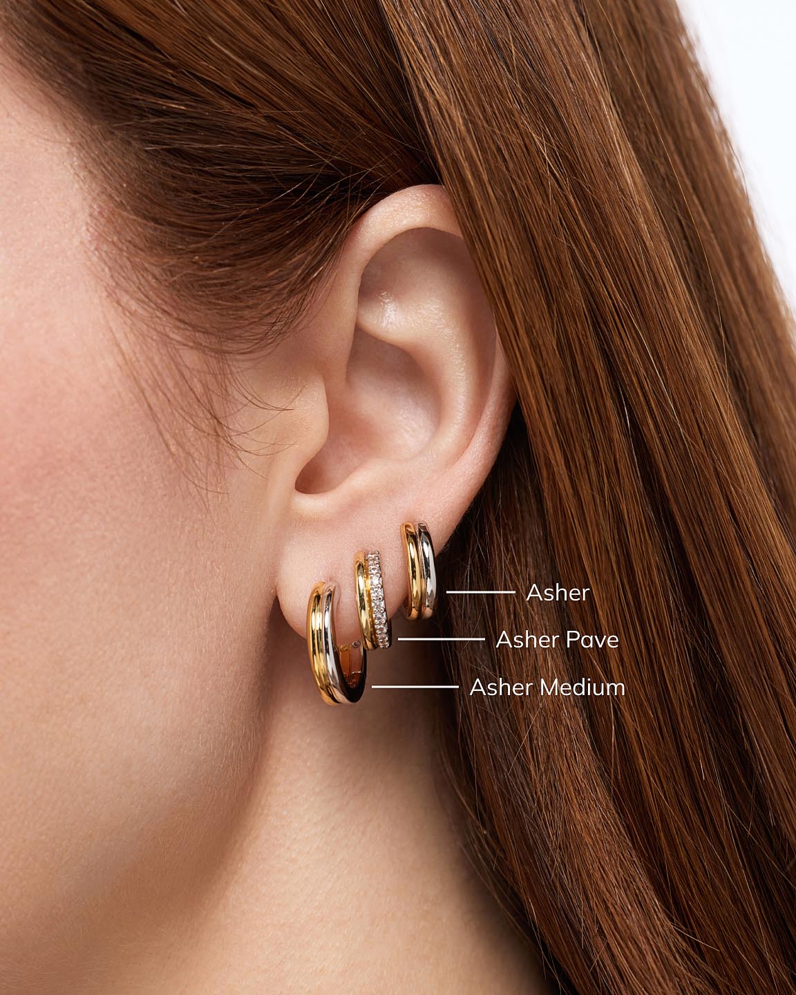 Huggie Earrings - Asher Pave