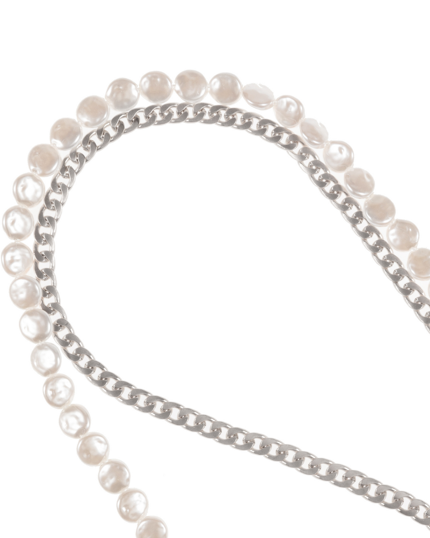 Something About Silver - Matte Silver & Pearl Crossbody Phone Chain
