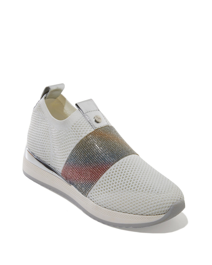 Multicolored Slip On Sneaker White