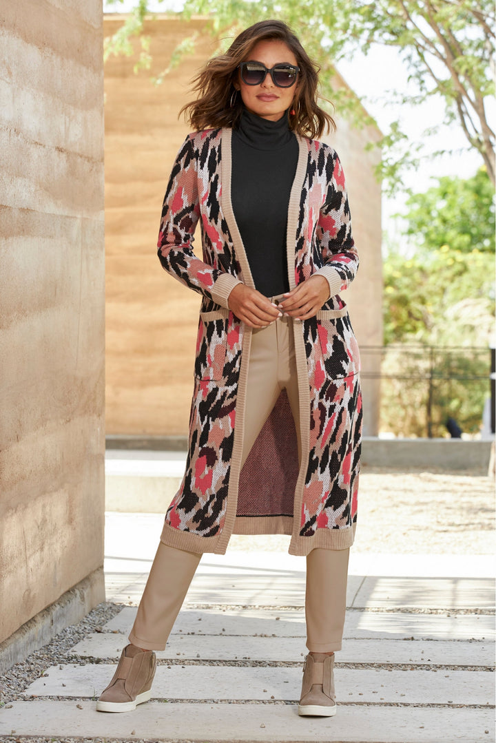 Multi Leopard Jacquard Duster Multi