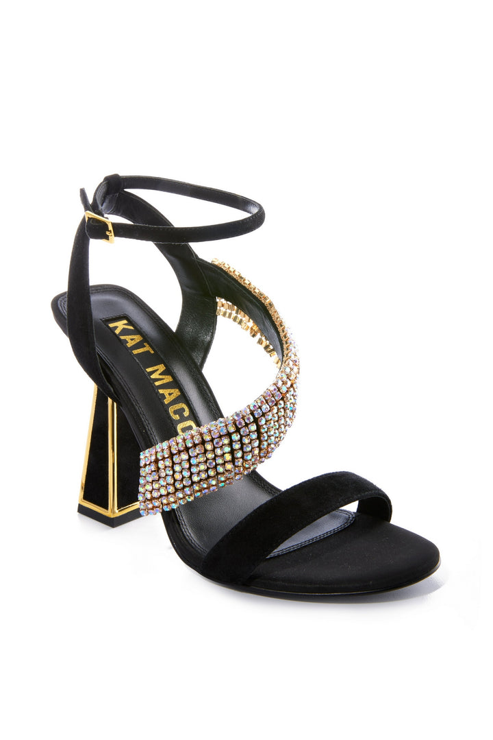 Crystal Chain Occasion Heel Black