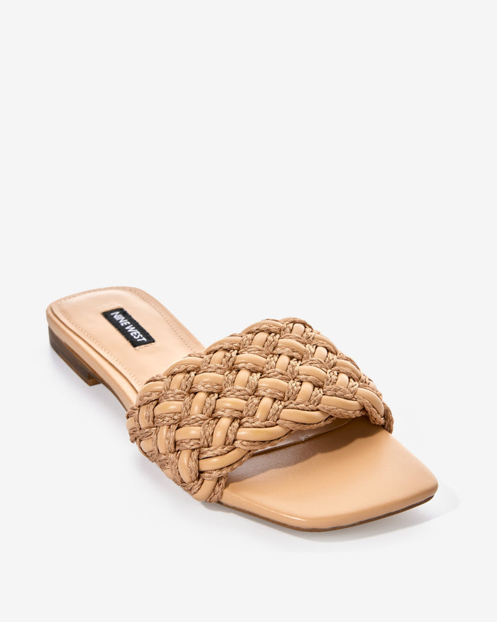 Braided Slide Sandal Tan