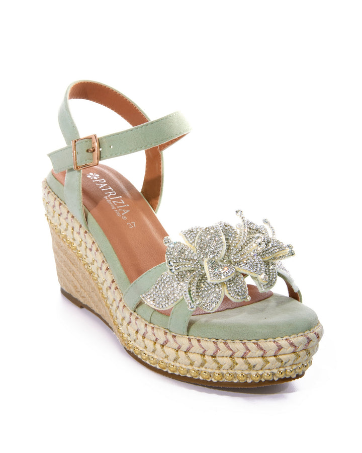 Orchid Embellished Wedge Mint