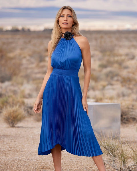high neck pleated dress Solid Dresses for Women 2024 Mock Long Sleeve A Line Elegant Waist Maxi Dress with Belt Black at Amazon Women's Clothing store For evening occasions Pleated High Neck Blouson Midi