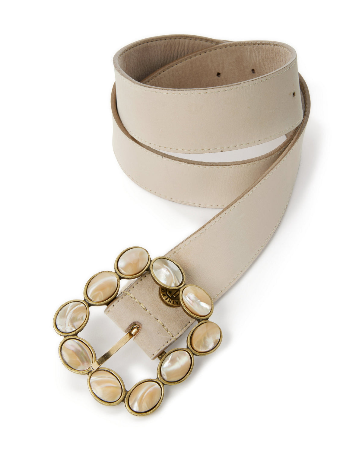 Leatherock Brown Leather Belt w/ Beautiful Stone Embellished Buckle XS 28”-32” Nocona Embossed Leather Belt - Women main image 3