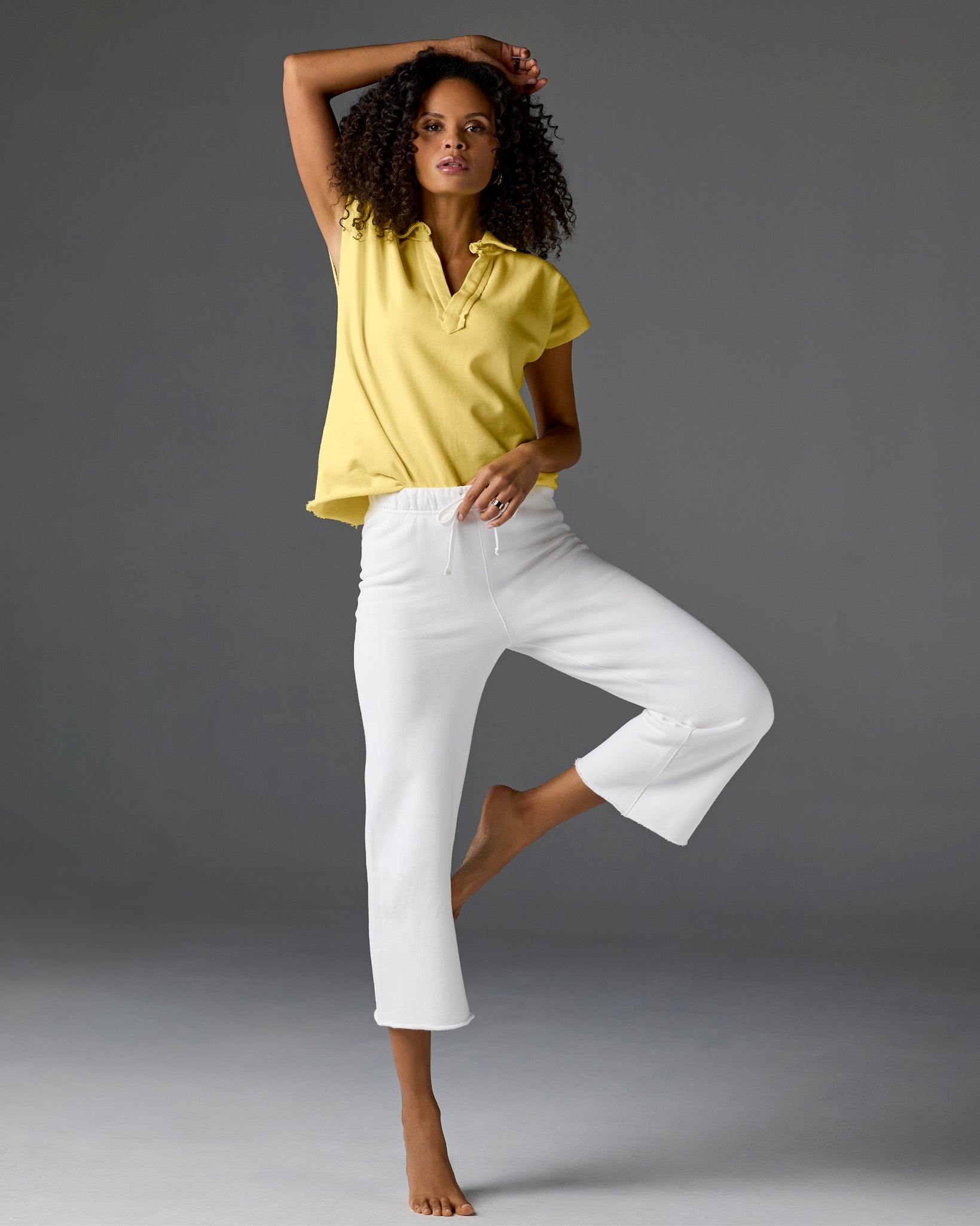 Wide Leg Lounge Pant - White | Boston Proper