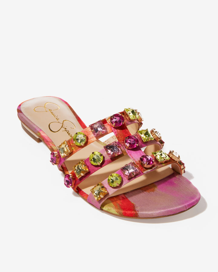 Crystal Embellished Slide Multi