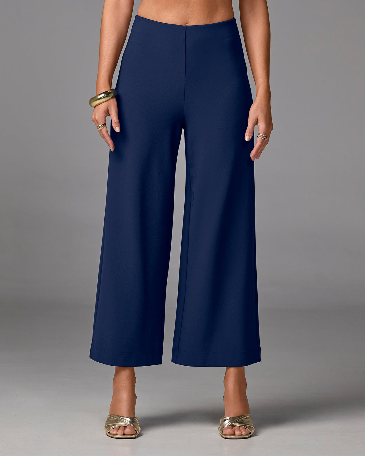Beyond Travel Wide Leg Crop Pant Maritime Navy